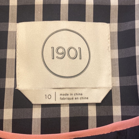 1901 blue and white gingham blazer. Size 10 - Picture 3 of 9